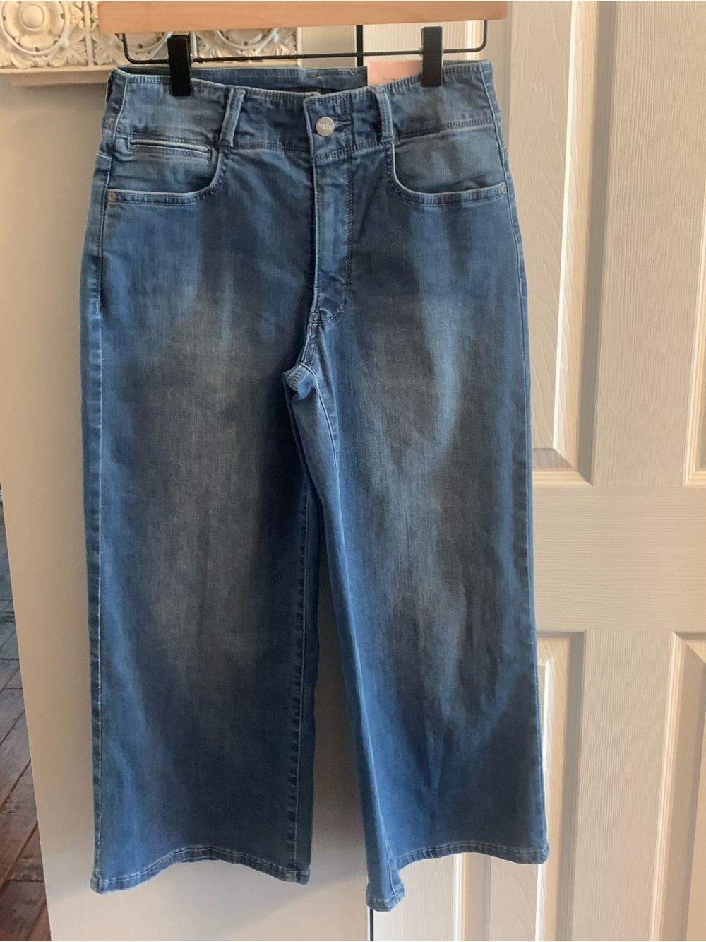 NYDJ Cool Embrace Wide Leg Crop Jeans Lift Tuck Technology Compass NWT - 4